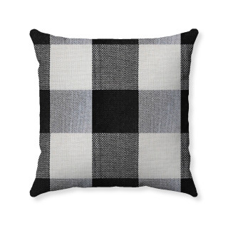 Black and cream store buffalo check pillows